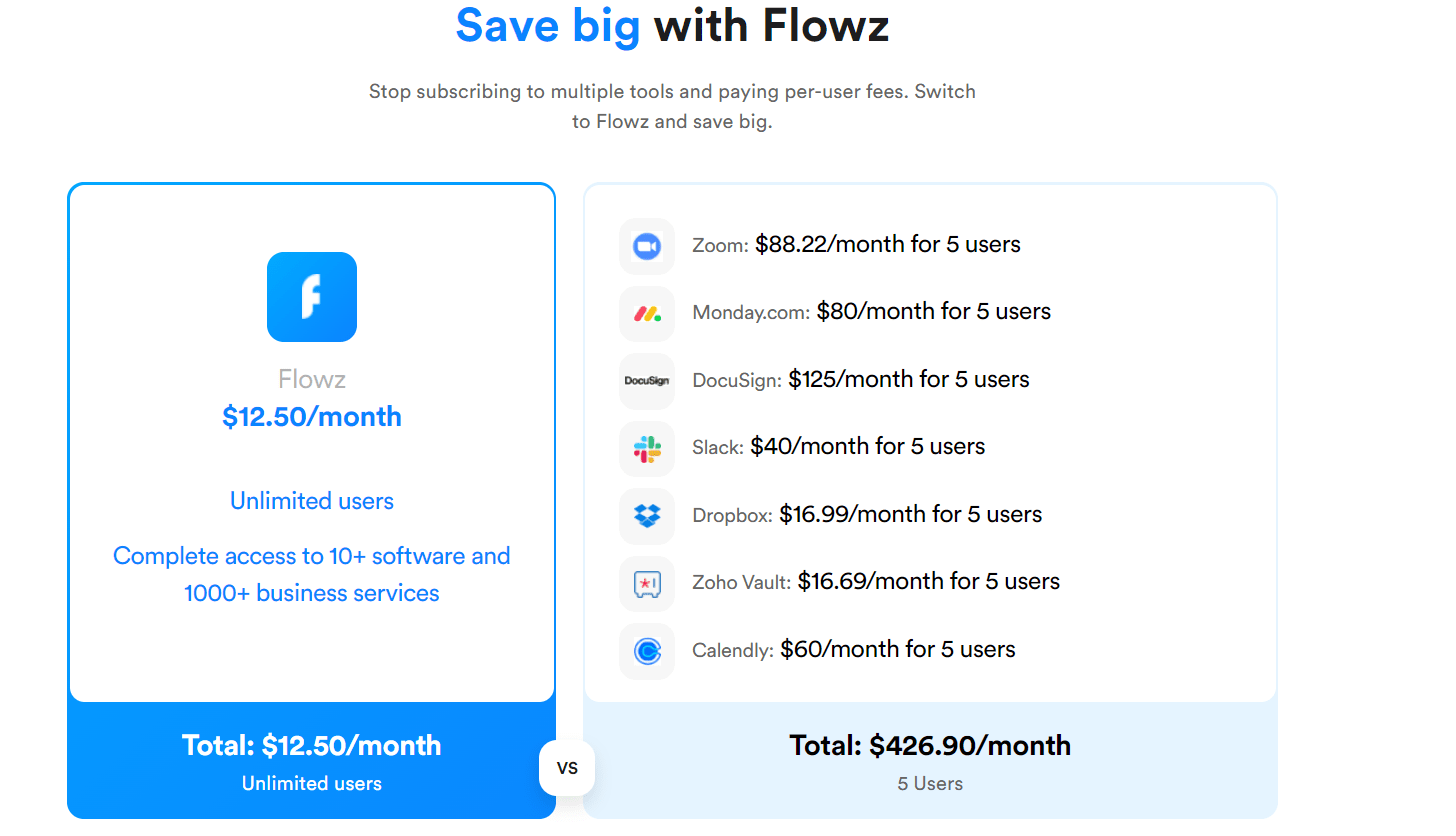 save big with flowz