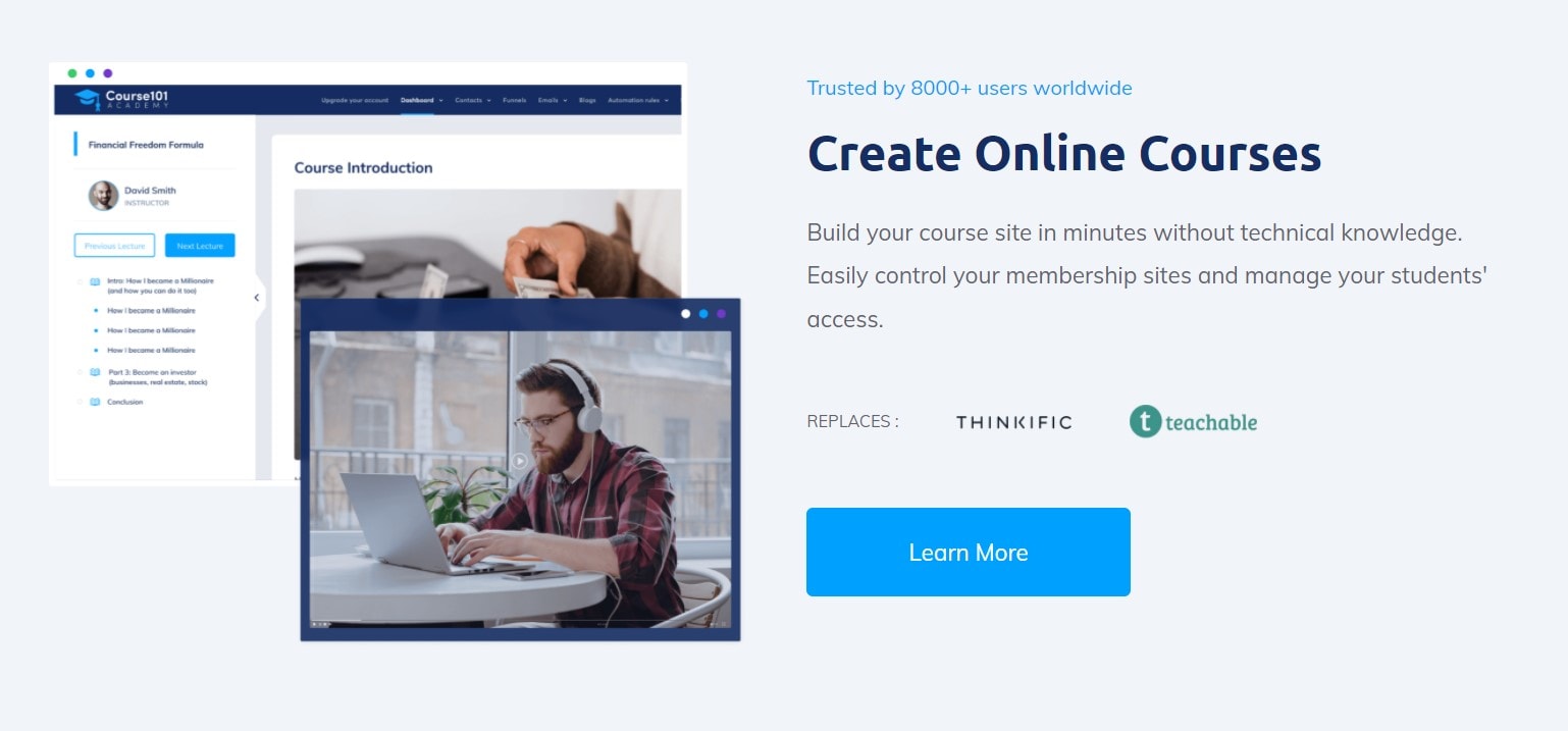 systeme create online course