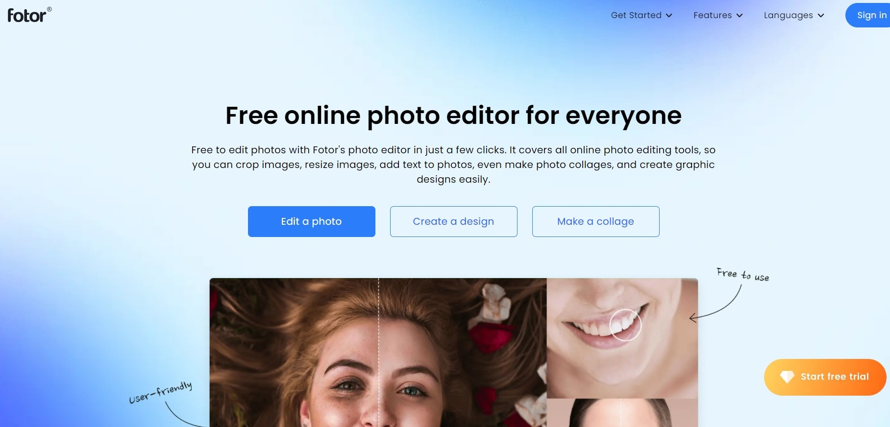 Fotor Free Online Tools For Photo Editing