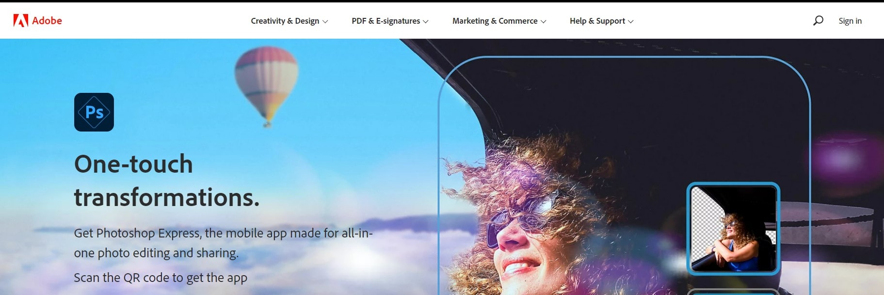 Photoshop Express – Your Photoshop Fix. Just FREE.