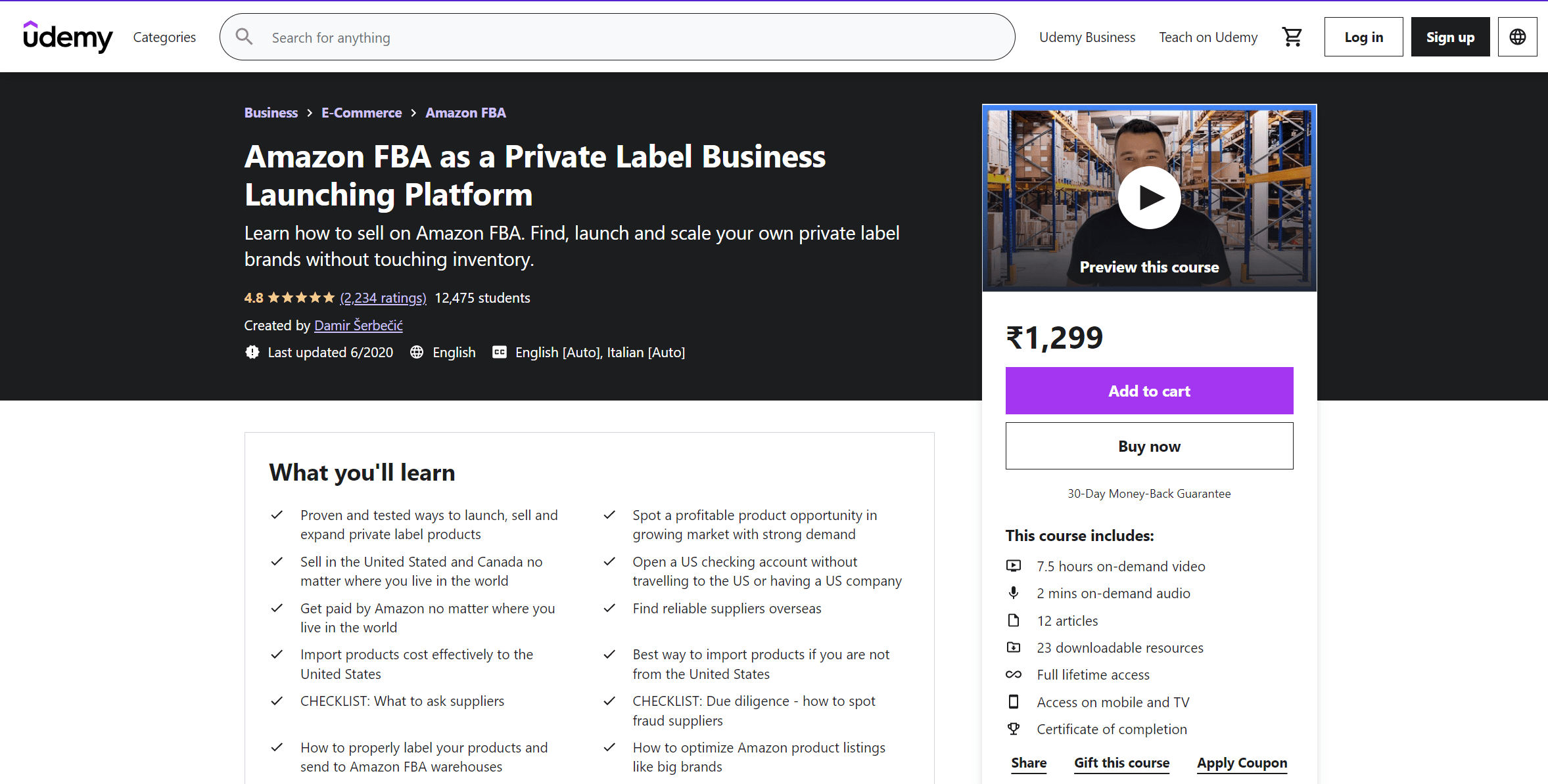 Amazon FBA als Private Label Business Launching Platform