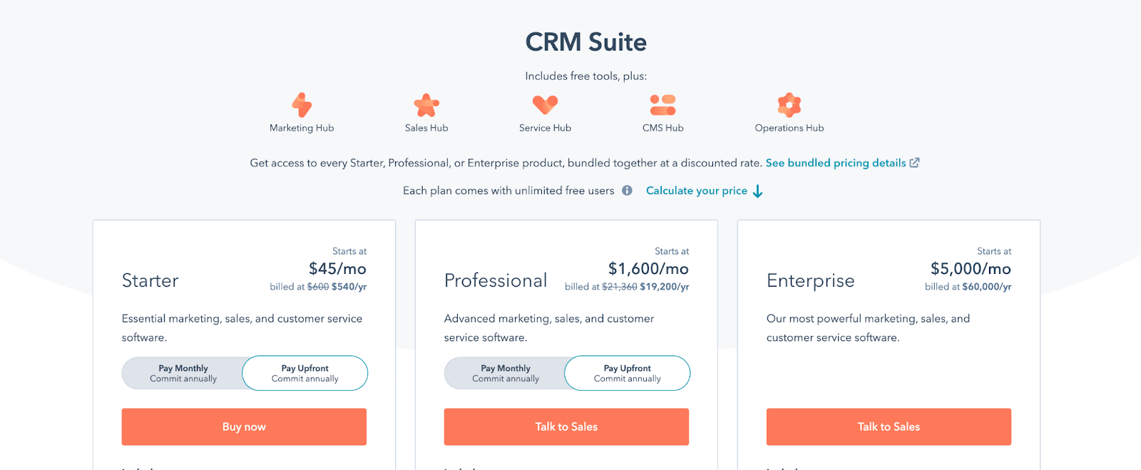 Hubspot CRM vs Ontraport pricing
