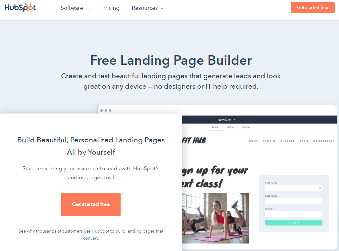 Hubspot Landing Page Builder – Keap vs. Hubspot