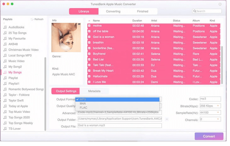 Removing DRM from Apple Music with TunesBank Step 3
