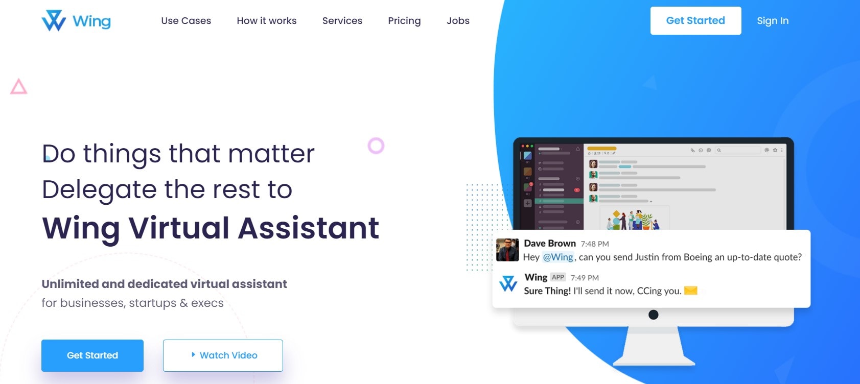 Virtual Assistant Companies For Startups: Wing Assistant