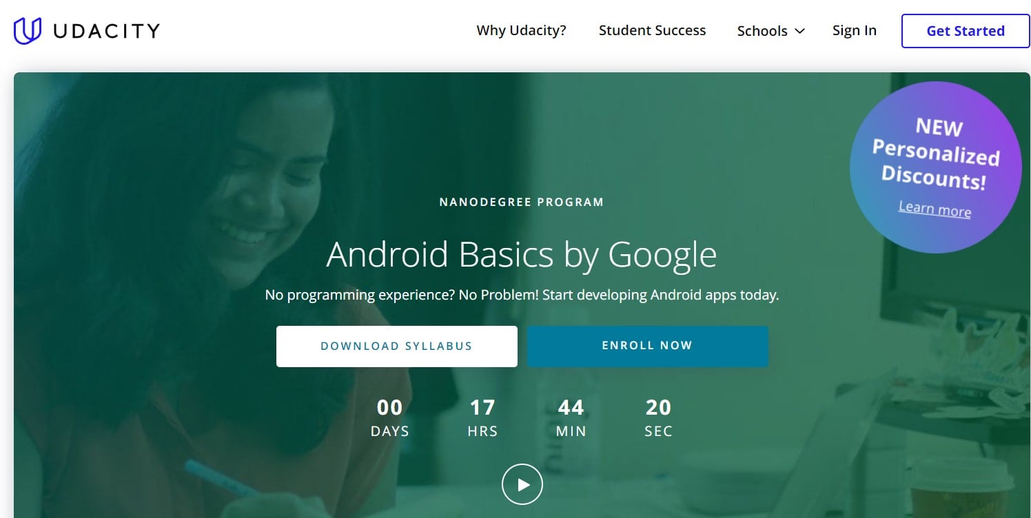 Google 的 udacity Android 基础知识：最佳 Android 应用程序开发课程