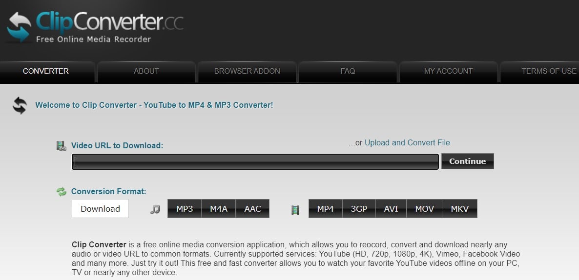 ClipConverter: YouTube To MP3 Converter