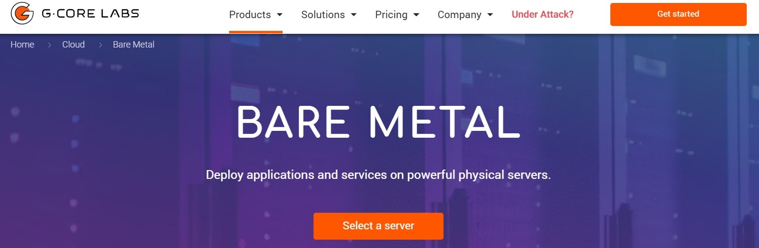 G Core Labs Cloud Servers Made of Bare Metal