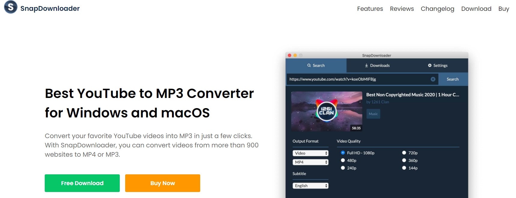 SnapDownloader YouTube To MP3 Converter