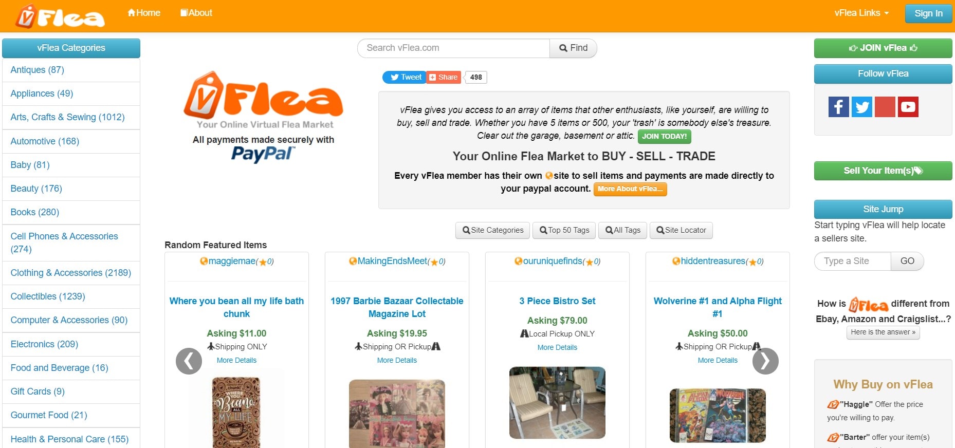 vFlea: Online Flea Markets