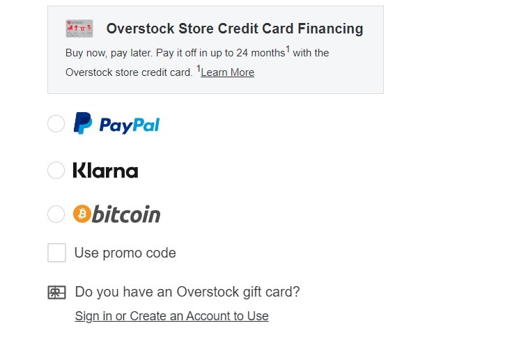 Overstock: Companies That Accept Crypto Payments 