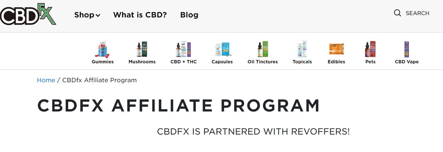 CBD FX Affiliate program