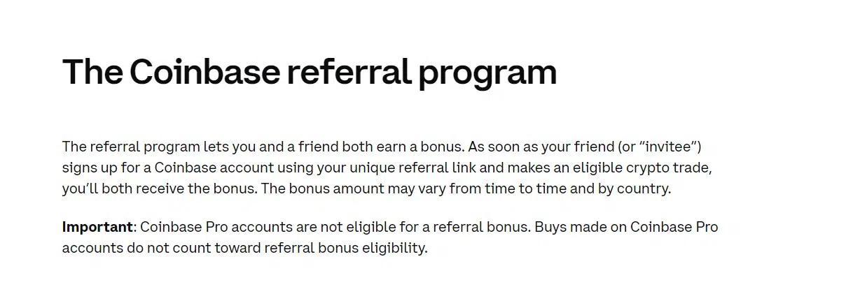Coinbase referral program