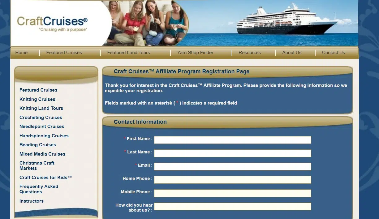 Craft Cruises Affiliate Program