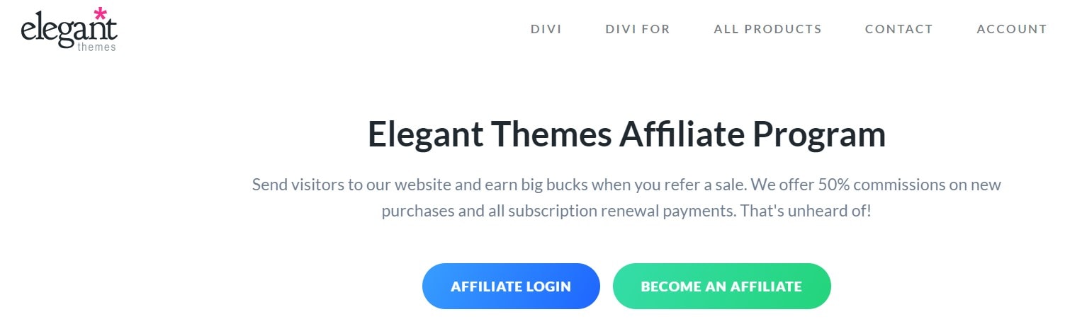 Elegant Themes affiliate programs