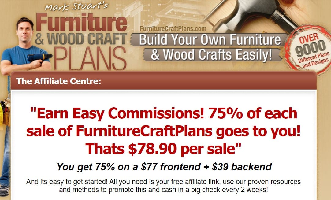 Furniture Craft Plans affiliate program
