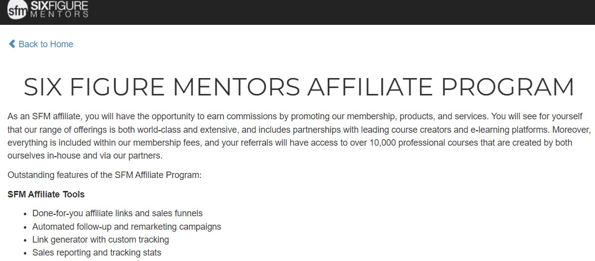 Six-Figure Mentors affiliate program