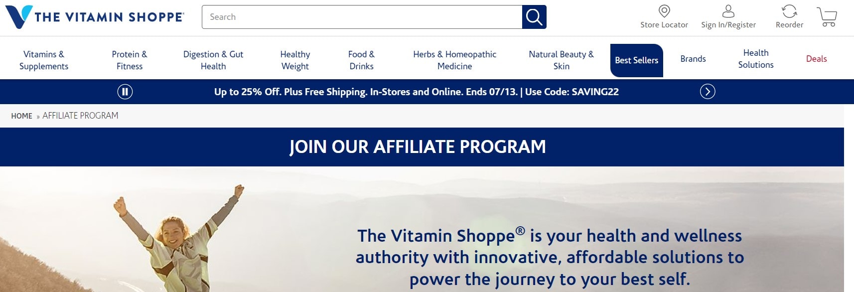The Vitamin Shoppe affiliate program