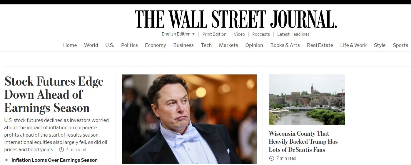 Wall Street Journal Investing affiliate programs