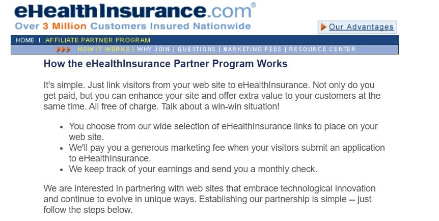 eHealthInsurance affiliate program