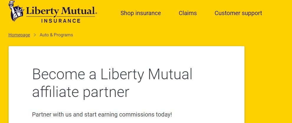 liberty mutual affiliate program
