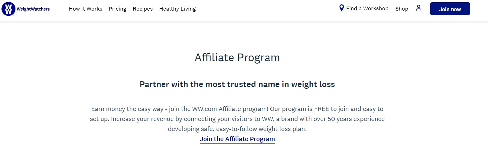 weight watchers affiliate program