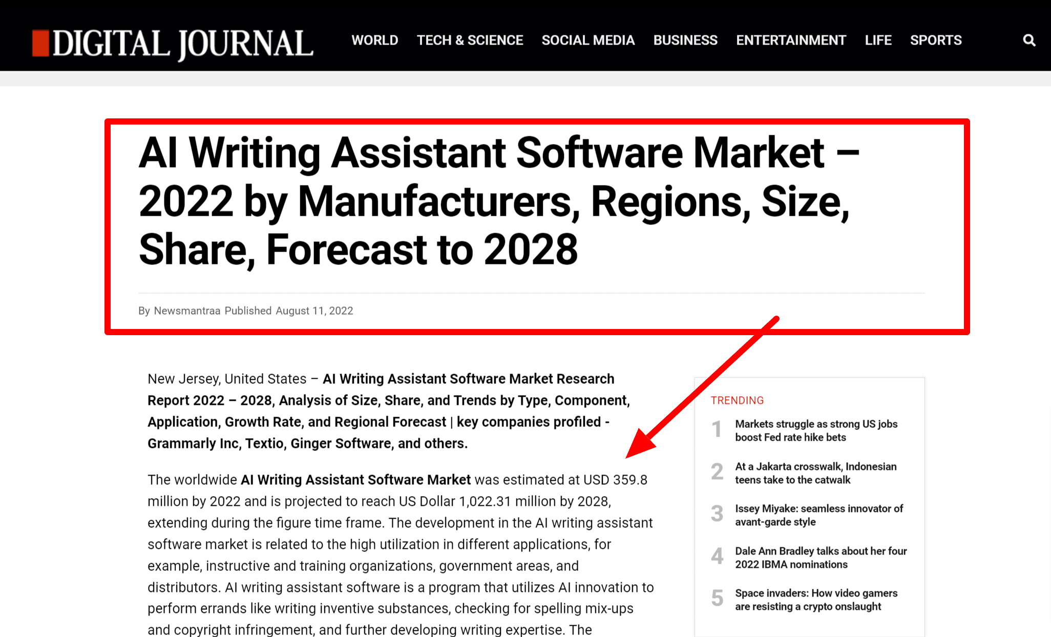 AI Writing Assistant Software Markt – 2022 door fabrikanten, regio’s, grootte, aandeel, voorspelling tot 2028