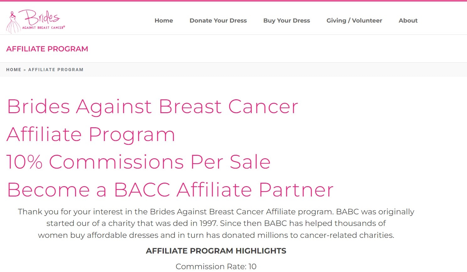 Brides Towards Breast Most cancers NonProfit And Charity Affiliate Programs 
