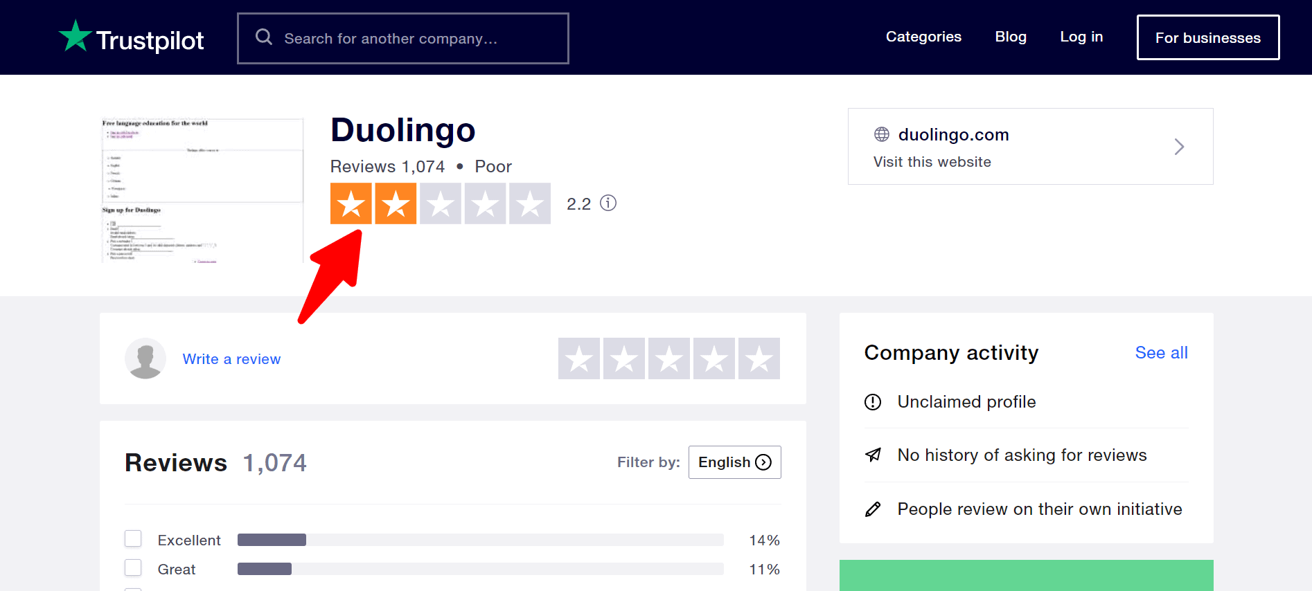 Duolingo-Customer-Reviews-Trustpilot - Duolingo Vs Rosetta Stone