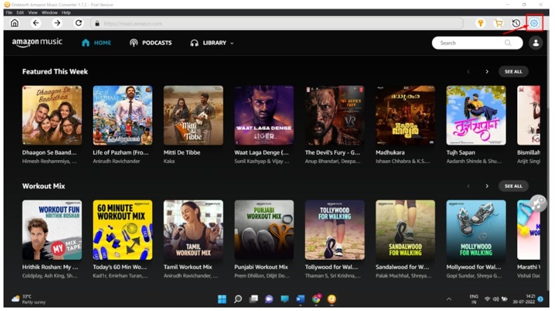 How to Use OndeSoft Amazon Music Converter step3