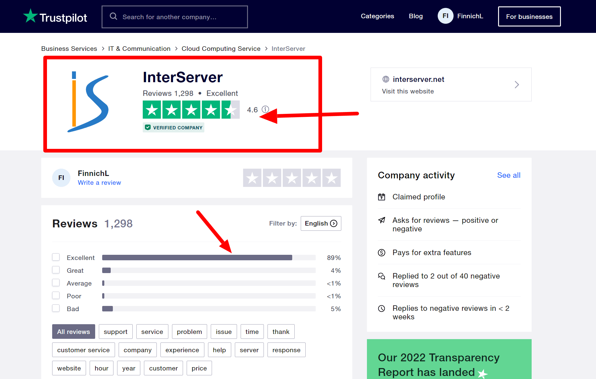Avis de InterServer Lisez les avis clients de interserver.net