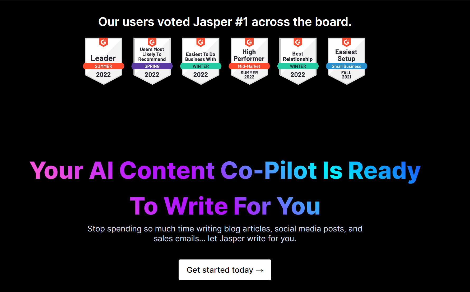 Jasper AI beoordeling door klanten