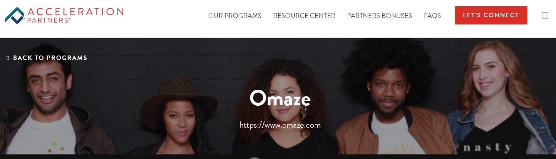 Omaze affiliate program