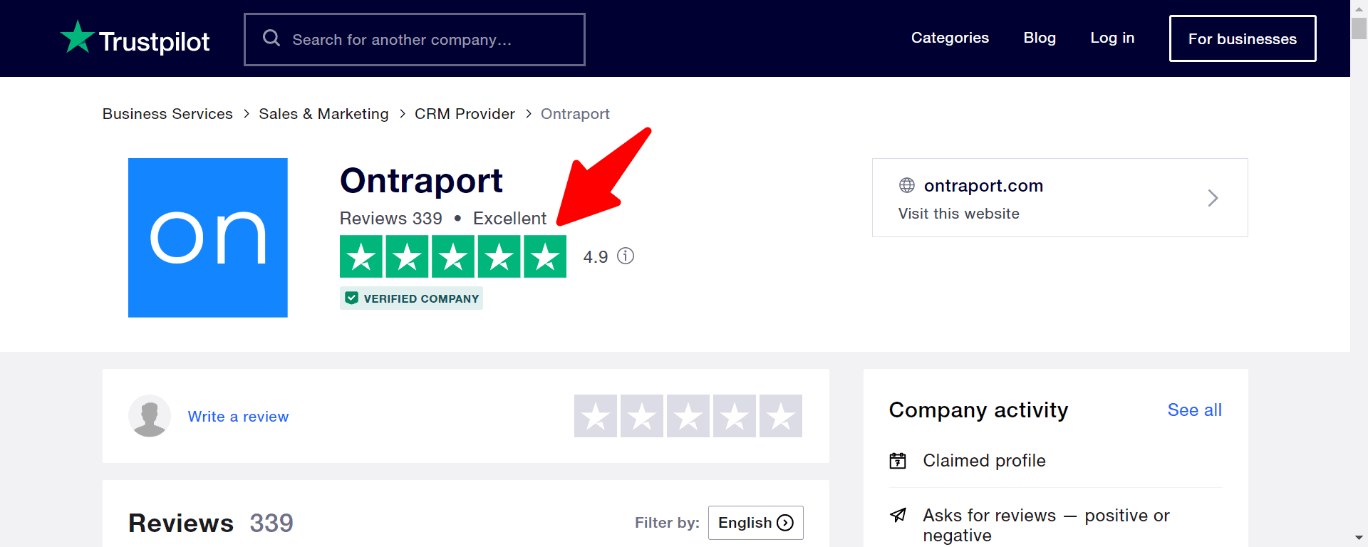 Trustpilot Ontraport Customer Reviews