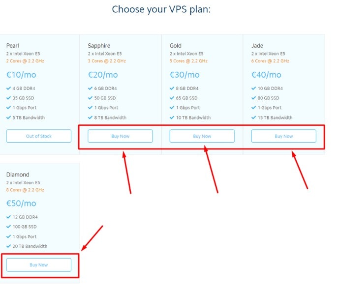 RedSwitches VPS Hosting plan