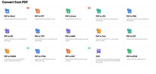HiPDF Convert from PDF