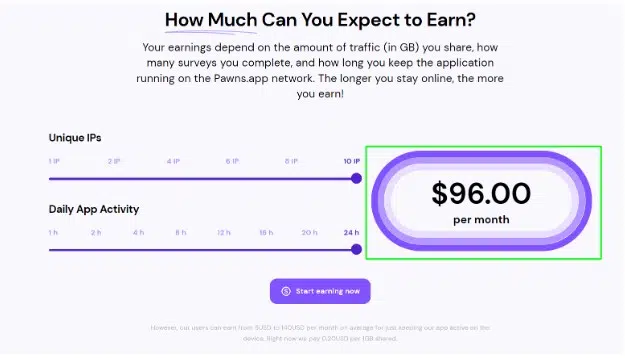 How Much Can I Expect To Earn Using Pawn.app