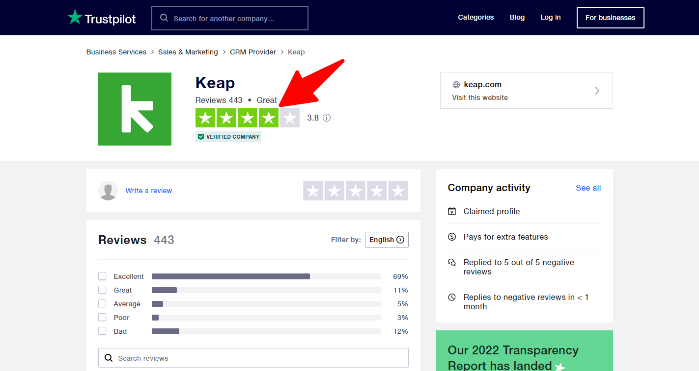 Keap-Customer-Reviews-Trustpilot