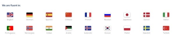 Languages supported by GoTranscript Translation