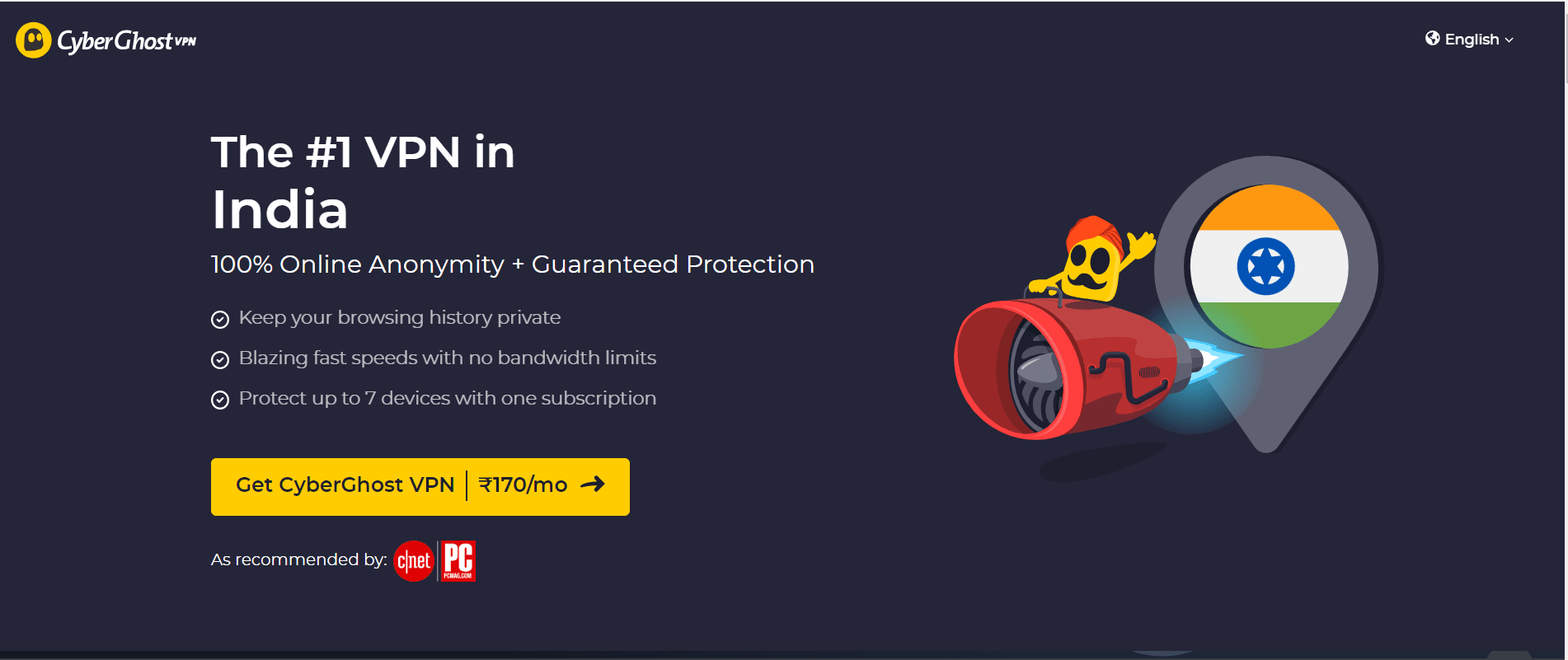 cyberghost - Best VPNs for Torrenting