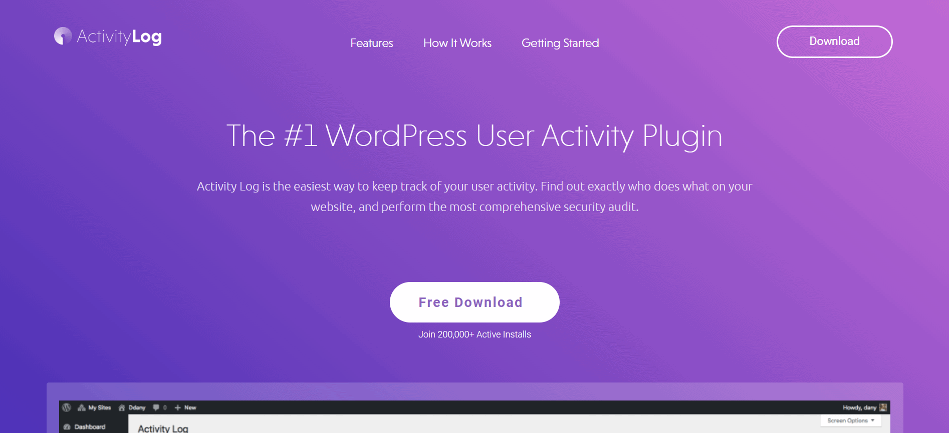WordPress Activity Logging & Tracking - activitylog