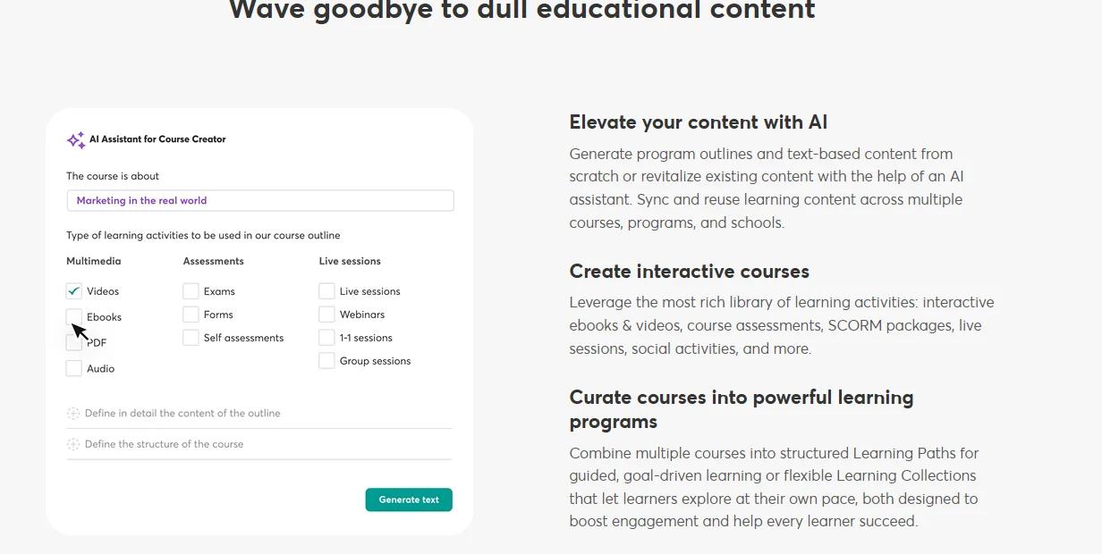 Learnworlds Features 