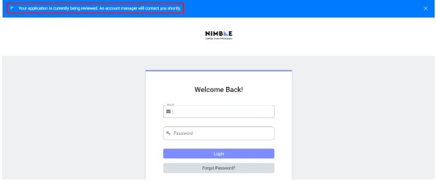 Nimble Affiliate Program login page
