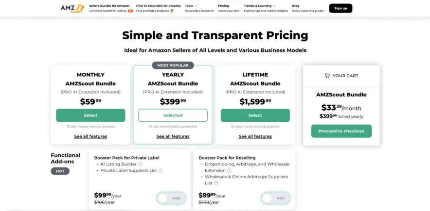 AMZScout Pricing & Plans