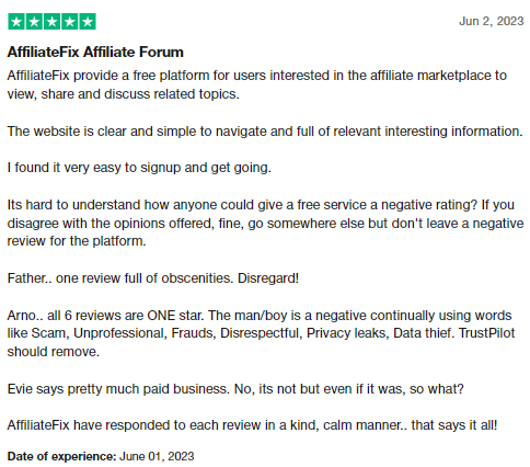 AffiliateFix Customer Review