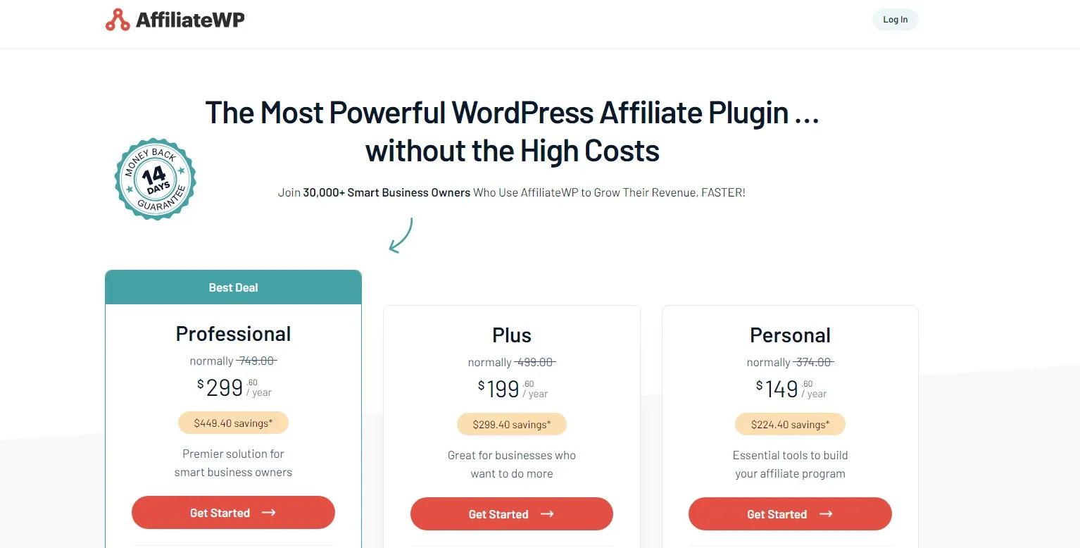 AffiliateWP Pricing