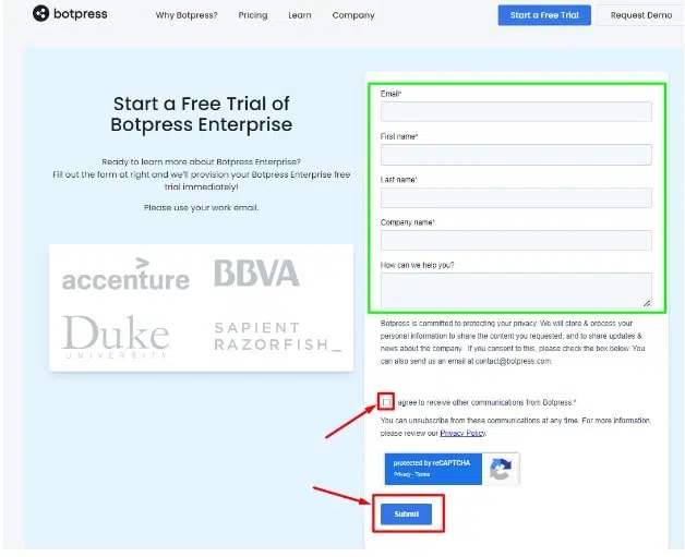 Botpress Pricing & How To Sign up for Botpress Free Trial step3