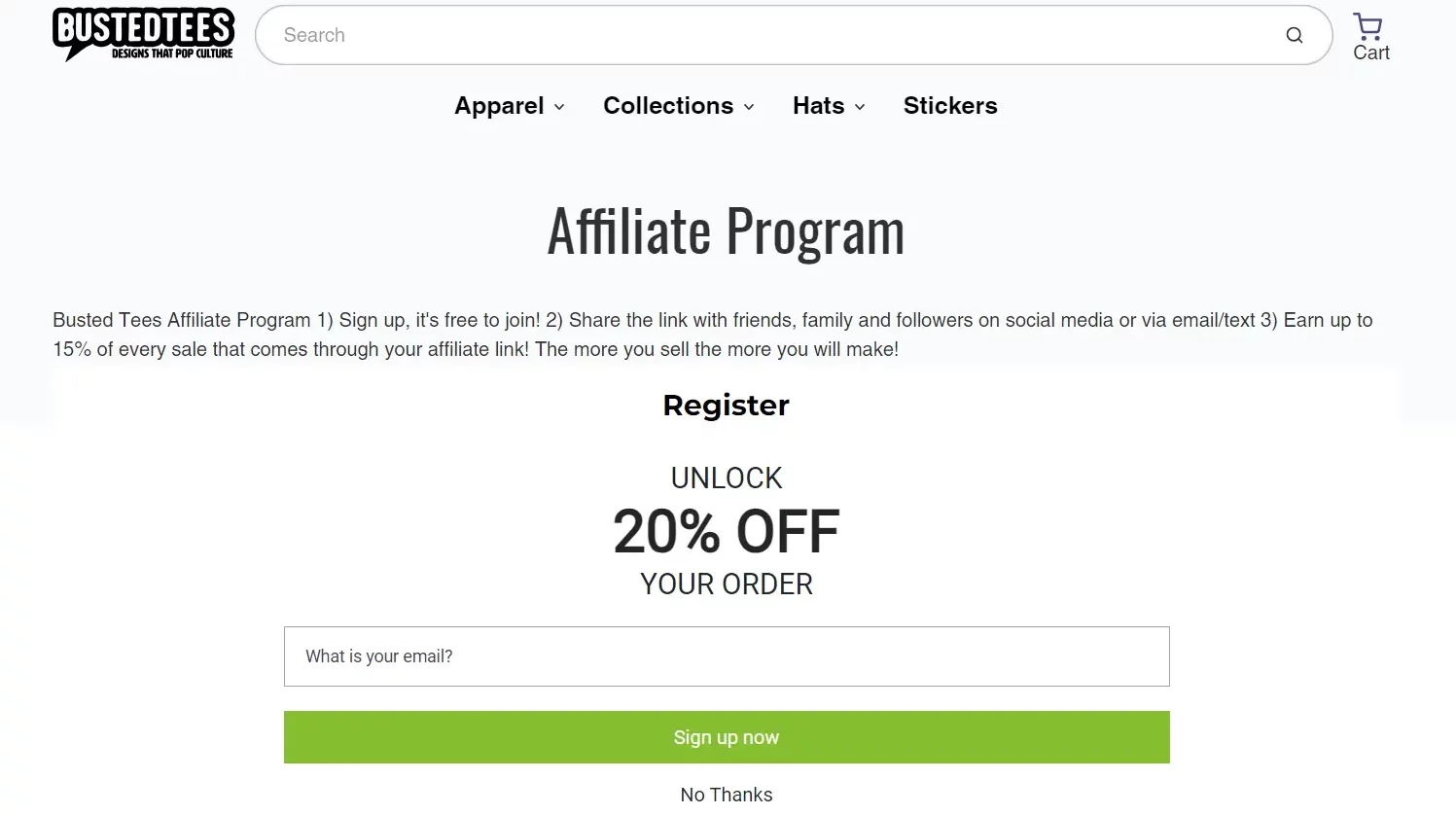 Busted Tee Affiliate Program