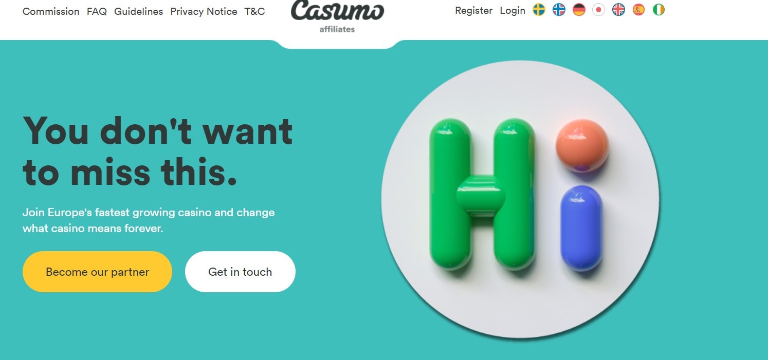 Casumo Casino Affiliate Program