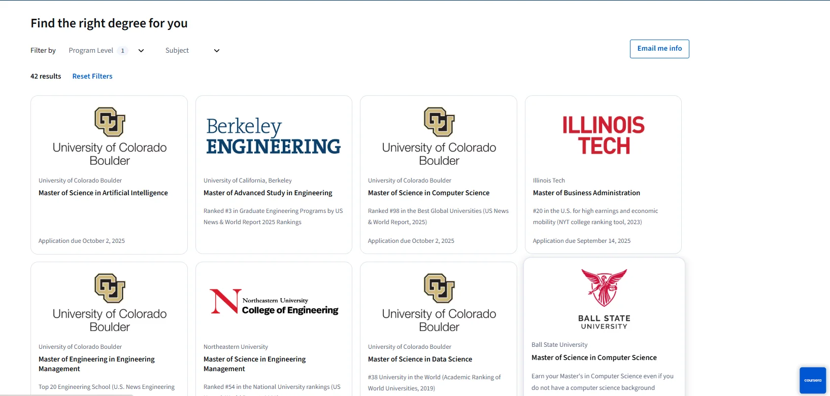 Coursera Degree Programs Coursera Degree Programs